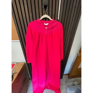Vintage Kayser Bright Pink Nightgown Robe Housecoat - Vintage Sz. M w. Pockets